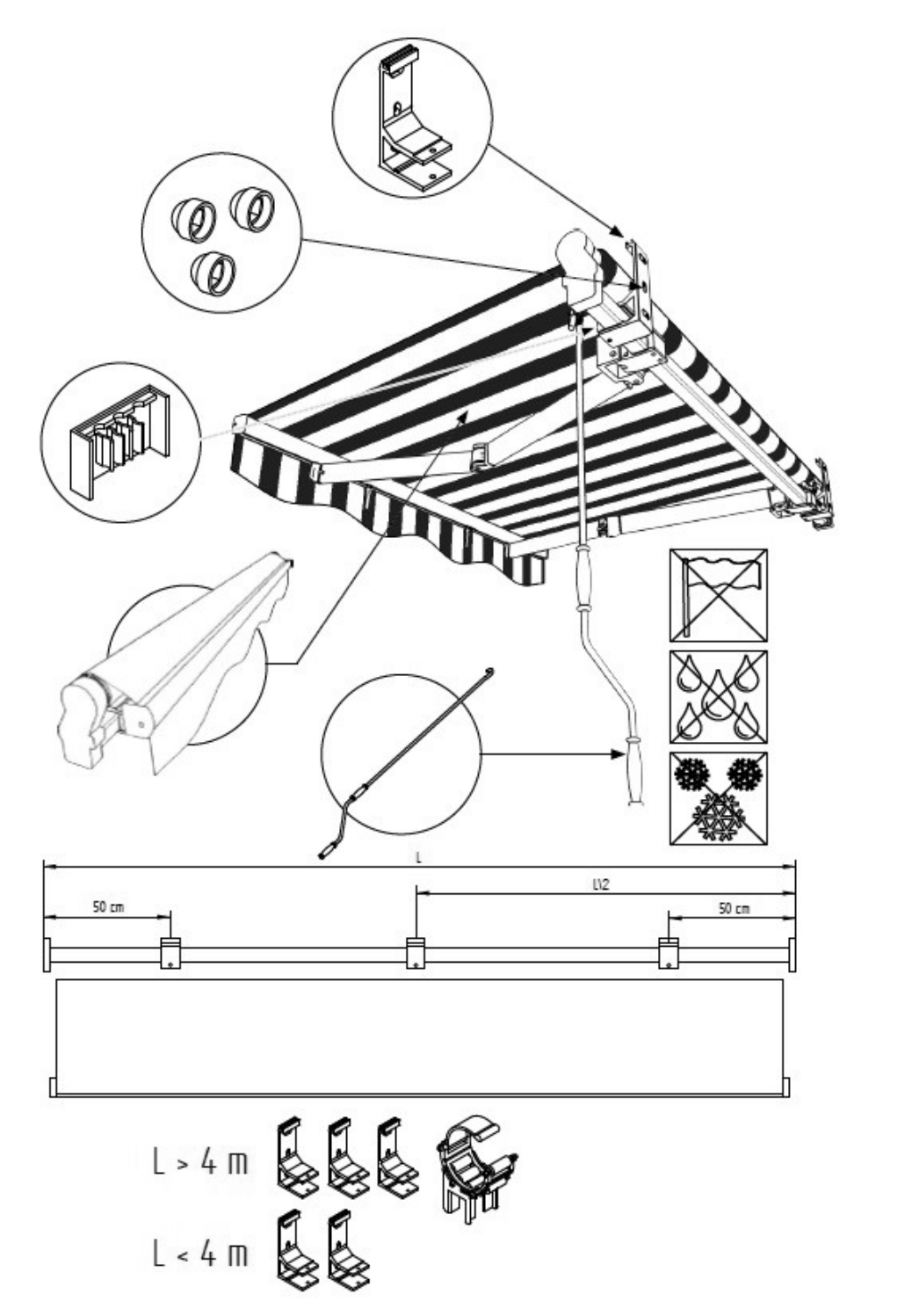 Markiisi ilman kasettia 1