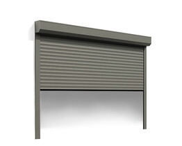 Kauko-ohjattava rullaverholla varustettu autotallin ovi