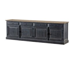 Lipasto 240x48x94 vanha musta &amp; luonnonvärinen