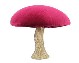 Koriste Sametti Sieni 17 cm rubiini