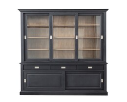 Vitriinikaappi Milton 190x47x226cm musta