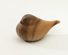 Lintuhahmo, tumma ja 10x5x6 cm
