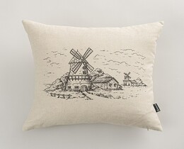 Tyynynpäällinen tyynyyn Countryside Windmill 45x45 cm