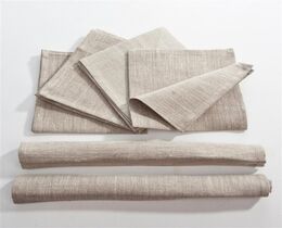 Lautasliinasetti 6 kpl 42 x 42 Pellava 392-05
