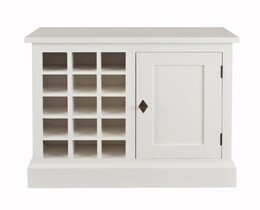 Viinikaappi Brighton 85 cm valkoinen