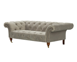Sohva Chesterfield Glamour Velvet vaaleanharmaa 2-istuttava