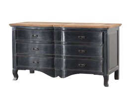 Lipasto Tulon 130x55x90 vanha musta &amp; luonnonvärinen