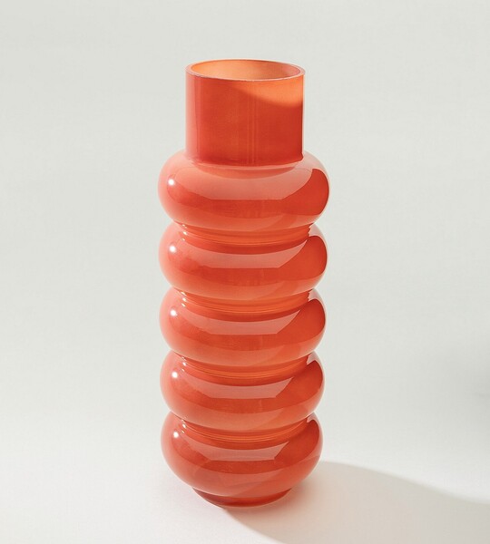 Vase glass Rosso 15x35 cm