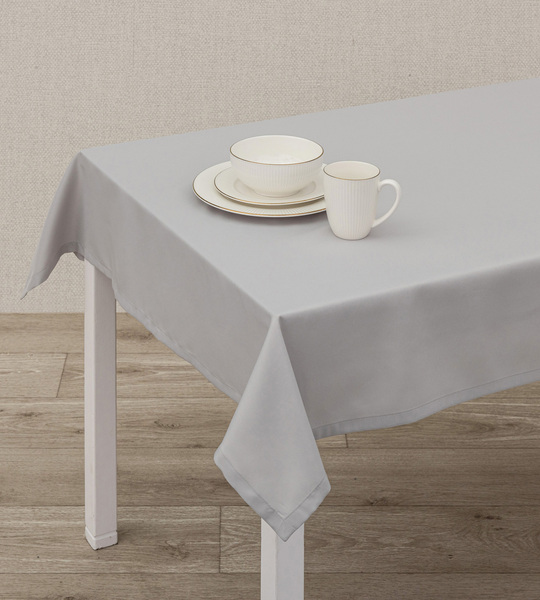 Tablecloth 140x250 cm light grey