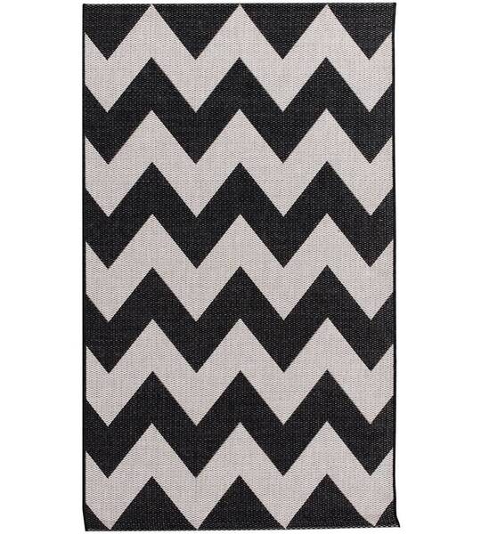 Rug Modern Chevron black/beige160x230cm