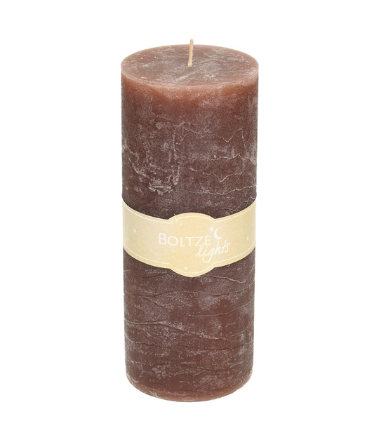 Candle Lea 20cm coffee