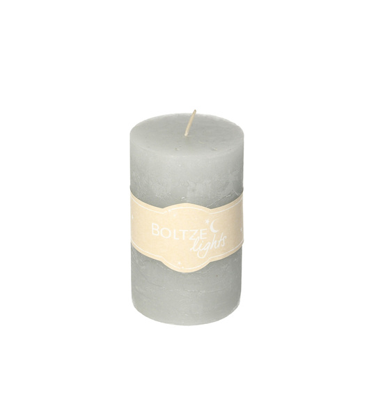 Candle Lea 10cm light grey