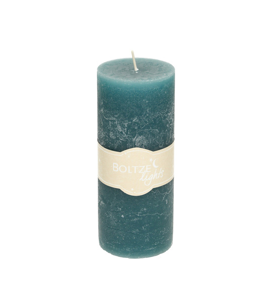 Candle Lea 15cm dark sea