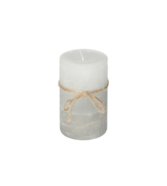 Candle Silvia 10cm light grey