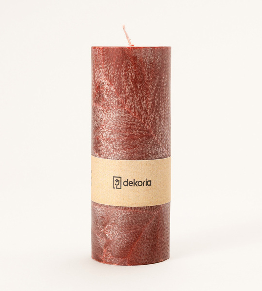Candle scented palm cylinder Burgundy