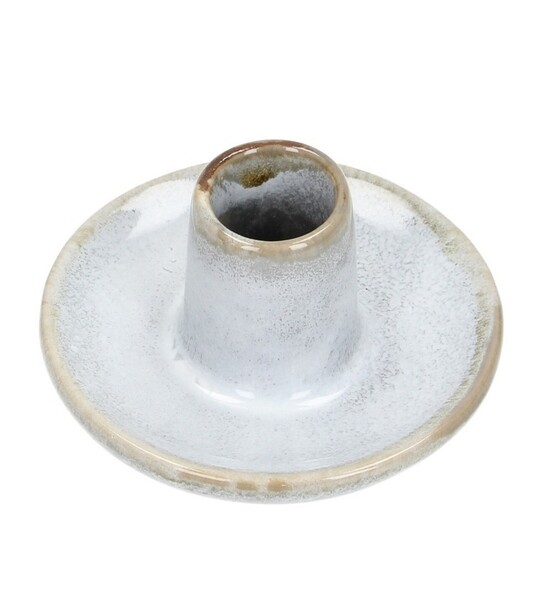 Candle holder Single 9x6cm grey