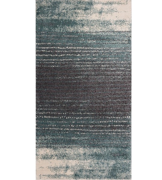 Rug Modern Teal blue/ dark grey 200x290cm