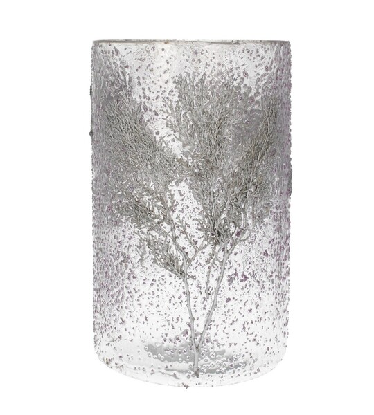 Candle holder Twig II ⌀20cm silver
