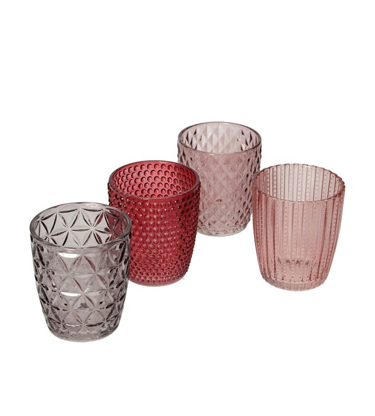 Candle holders Altare 4pcs pink