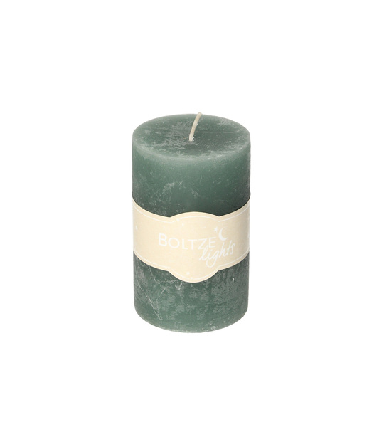 Candle Lea 10cm dark green