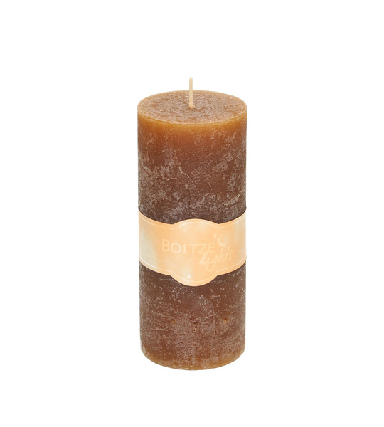 Candle Lea 15cm brown