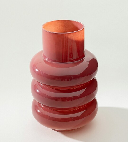 Vase glass Rosso 16x24 cm