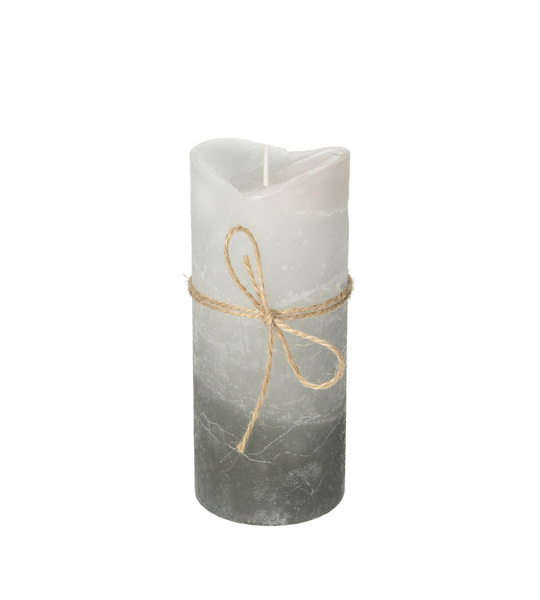 Candle Dorotea 15 cm dark grey cristal