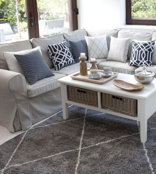Rug Royal Rhombs dark grey/cream 160x230cm