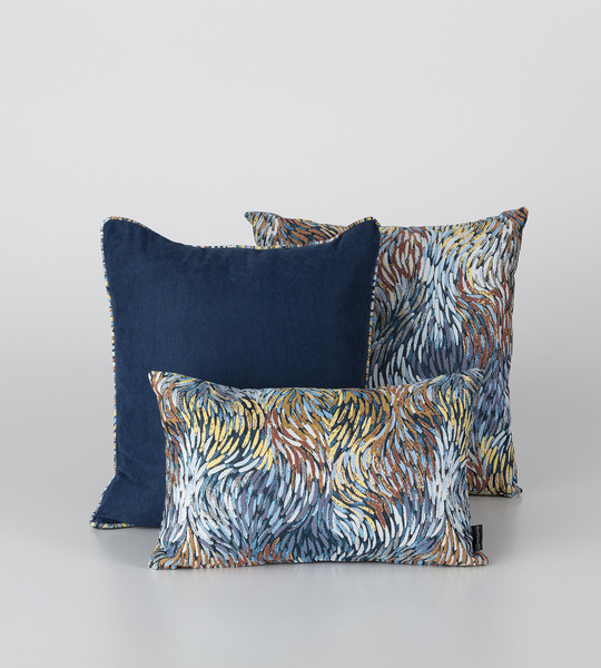 Set cushions for living room Impressio blue