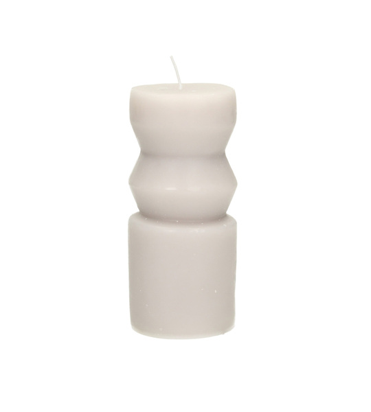 Candle Cornelia 14cm light grey