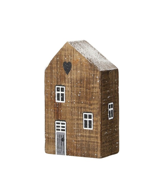 Decoration Snow House 12cm natural
