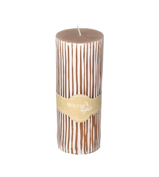 Candle Renee 15cm brown