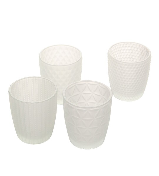 Candle holders Altare 4pcs milk glass