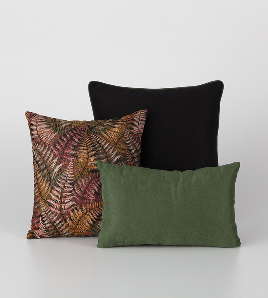 Set cushions for bedroom Fern Flower maroon