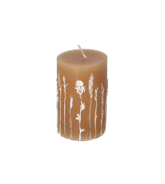 Candle Giulia 9cm light brown