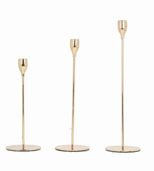 Set candle holders Gold Shine