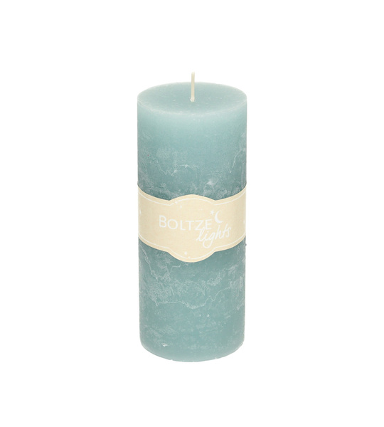 Candle Lea 15cm turquoise