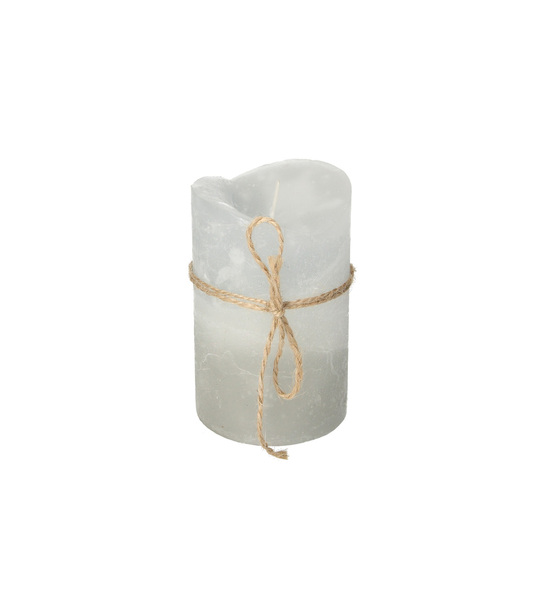 Candle Dorotea 10cm grey cristal