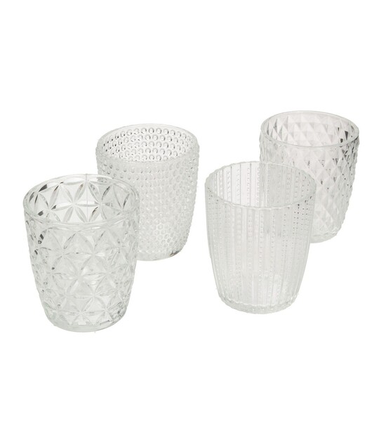 Candle holders Altare 4pcs clear