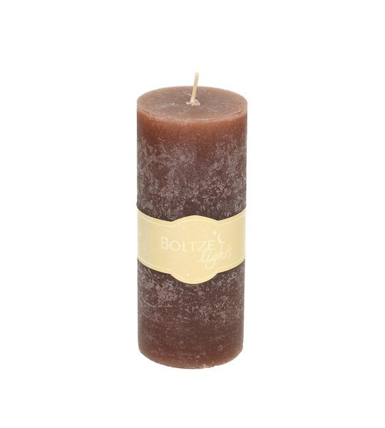 Candle Lea 15cm coffee