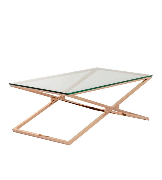 Coffee table Flavio rose gold 130x70x41cm