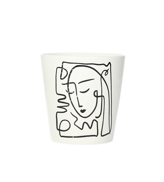 Cover for flower pot Face II 12cm