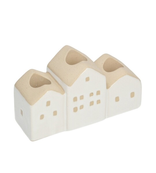 Candle holder Hauses 13x5x7cm white