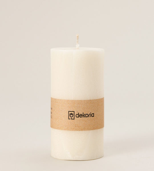 Candle scented palm cylinder White