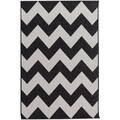 Rug Modern Chevron black/beige160x230cm