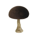 Decoration Velvet Mushroom 10 cm brown