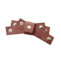 Set napkin rings for napkins Eco Leather 4pcs brown