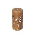 Candle Giulia 13cm light brown