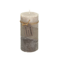 Candle Lucia 14cm marble brown
