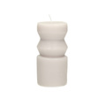 Candle Cornelia 14cm light grey